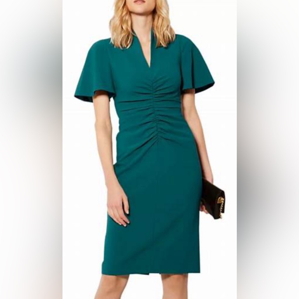 Karen Millen Ruched Pencil Dress - Size 8us